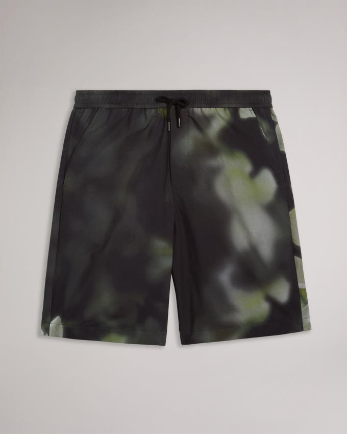 Short Ted Baker Digital Floral Print Noir Homme | WRH-21180409